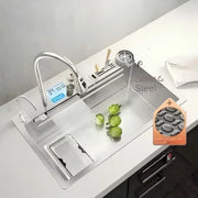 Chậu rửa bếp thông minh hiện đại chống xước bạc