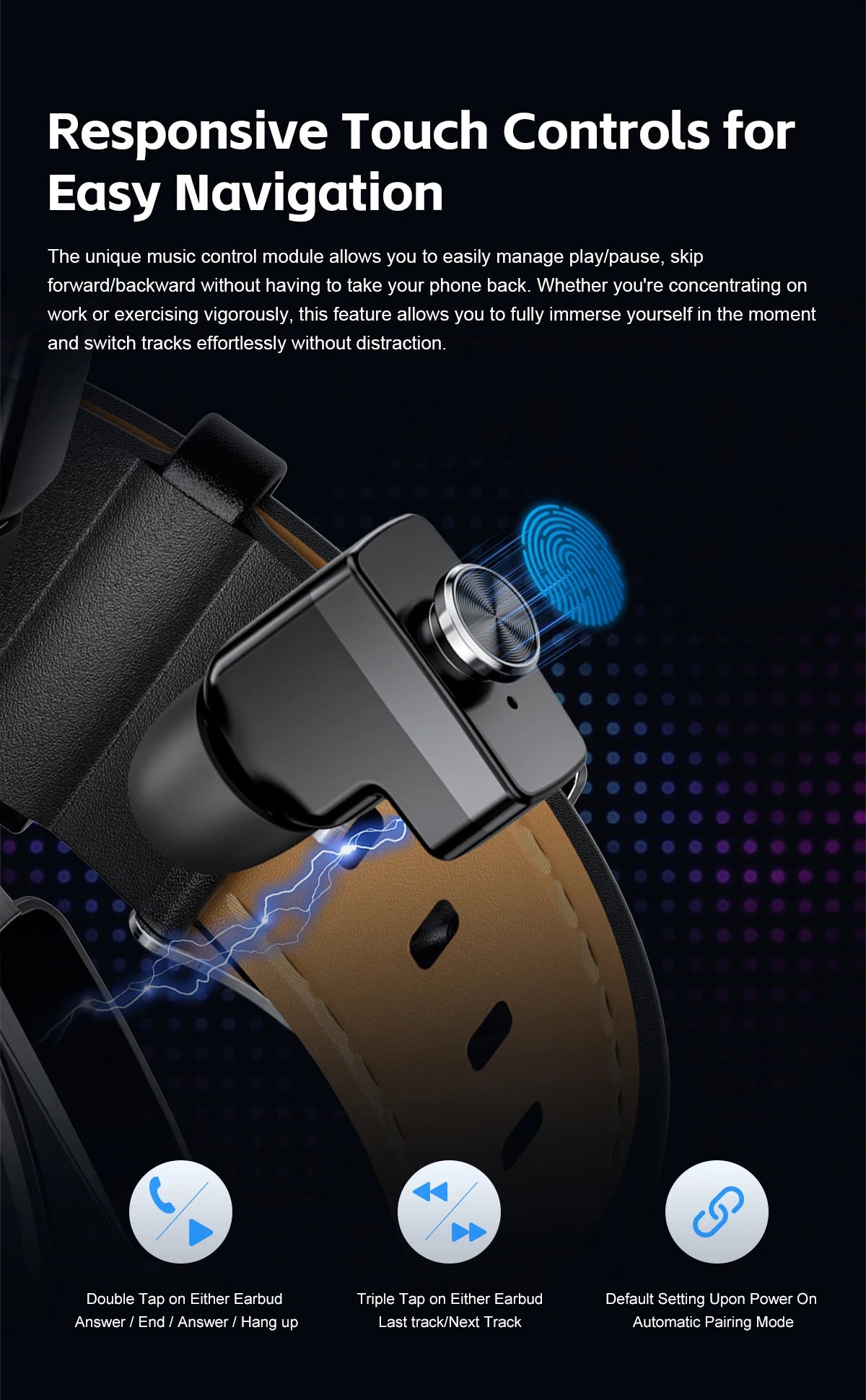 Đồng Hồ Thông Minh TWS 2in1 Chống Nước IP67 Bluetooth