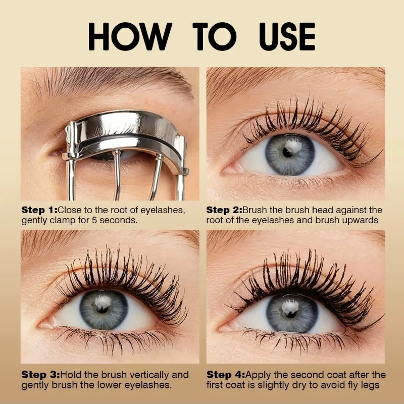 NATURALLY BEAUTIFUL WATERPROOF BLACK MASCARA FOR BIG EYES