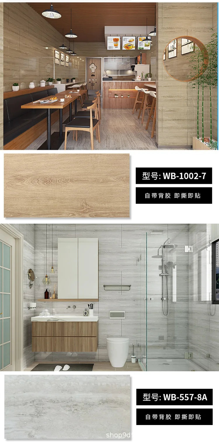 30X60CM SXP marble wood grain wall skirt entrance hall living room kitchen aluminum mold self-adhesive waterproof