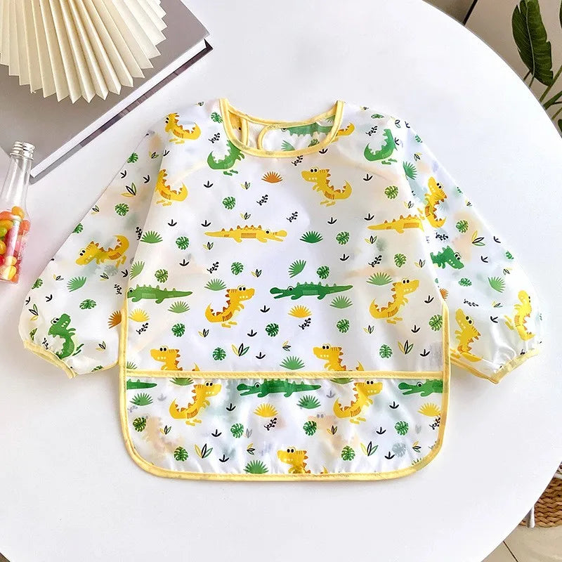 Baby Weaning Apron - Waterproof, Cute Cartoon