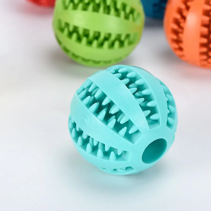 Interactive Play Ball for Dogs and Cats - Chewing &amp; Teeth Cleaning Tool