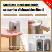 Bình xịt nước rửa chén cảm ứng inox, ba màu: trắng, đen, bạc; cảm biến hồng ngoại gần.