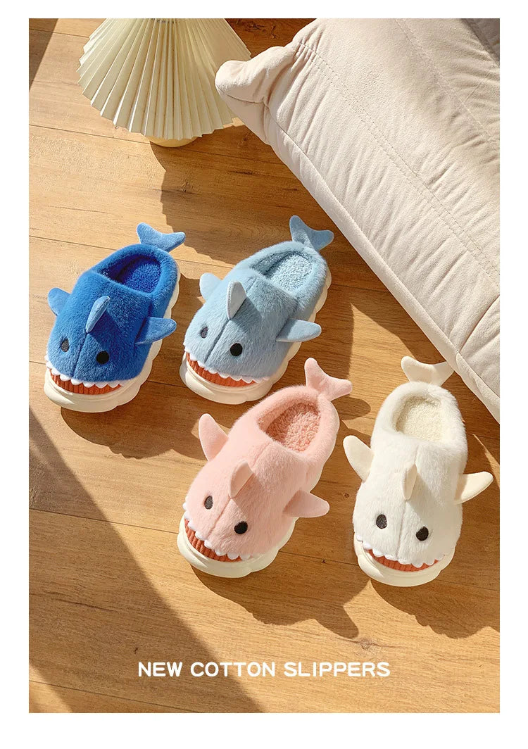 Super Cute Cotton Shark Slippers for Women &amp; Kids