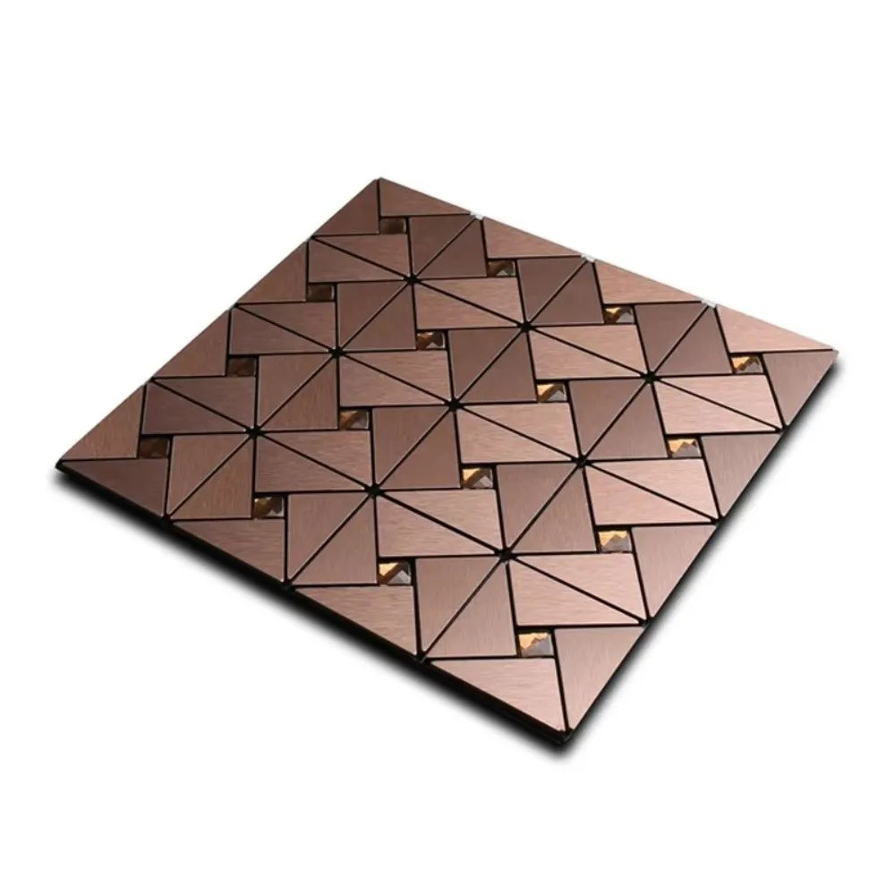 Home Decor Square Mosaic Sticker Aluminum Plastic Moisture-proof Tile Wall Sticker Waterpoof Self-adhesive Art Mural Bathroom