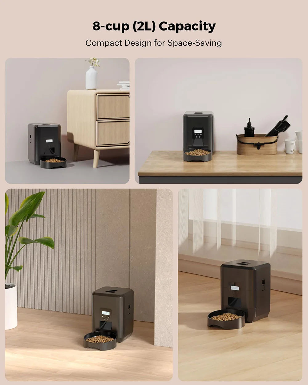 New 2L pet feeder, smart food dispenser for cats and dogs, regular and quantitative feeding of pets, scientific feeding supplies - Daisan Mart
