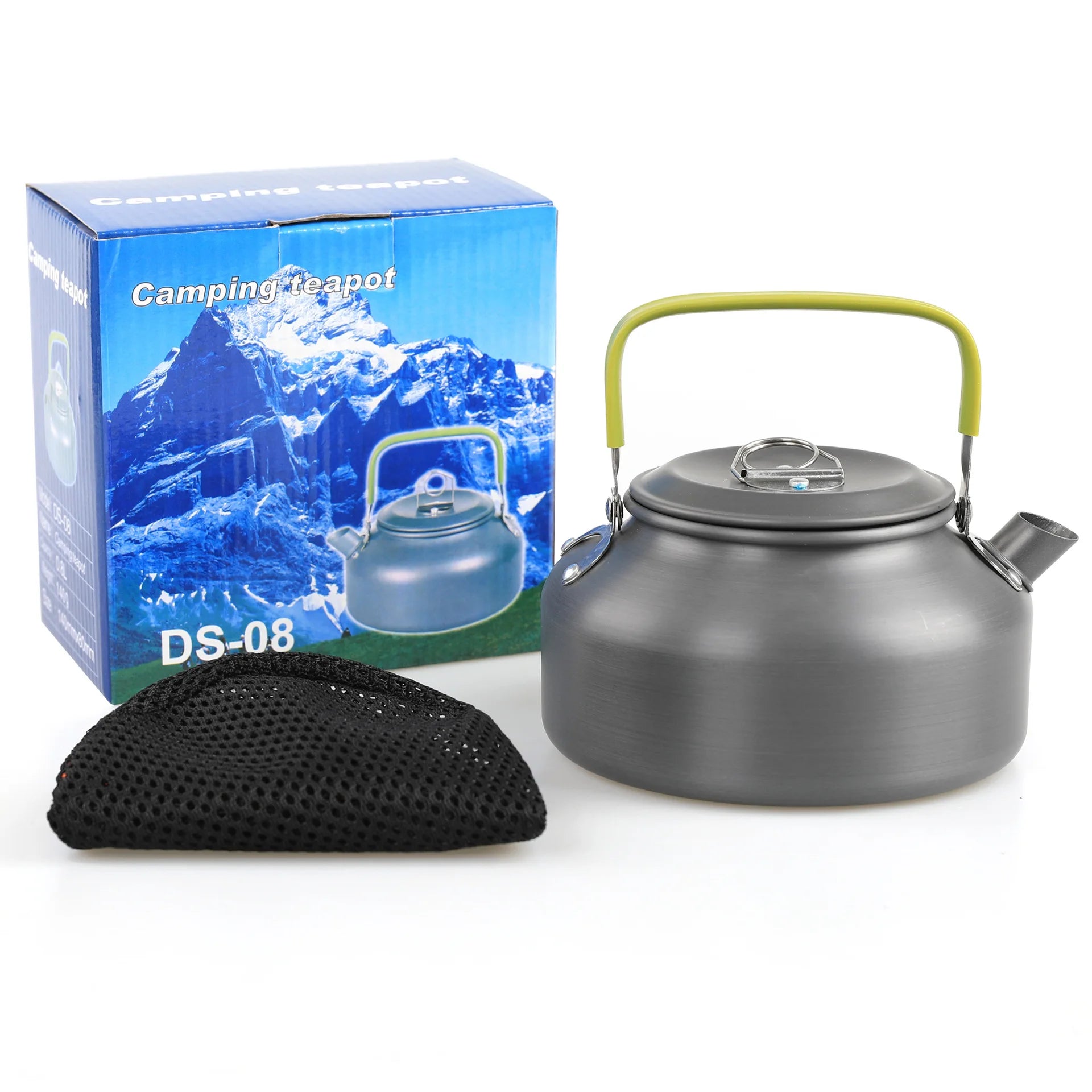 Convenient 800ml/1.2L Alloy Camping Kettle
