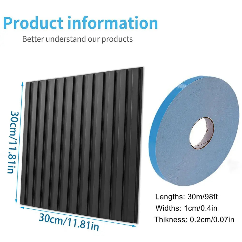 Tấm Ốp Tường 3D Vân Sóng KUUJOJO Sang Trọng Độc Đáo - Daisan Mart