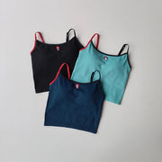 Women's Summer Anti-Sagging Contrast Color Sports Top