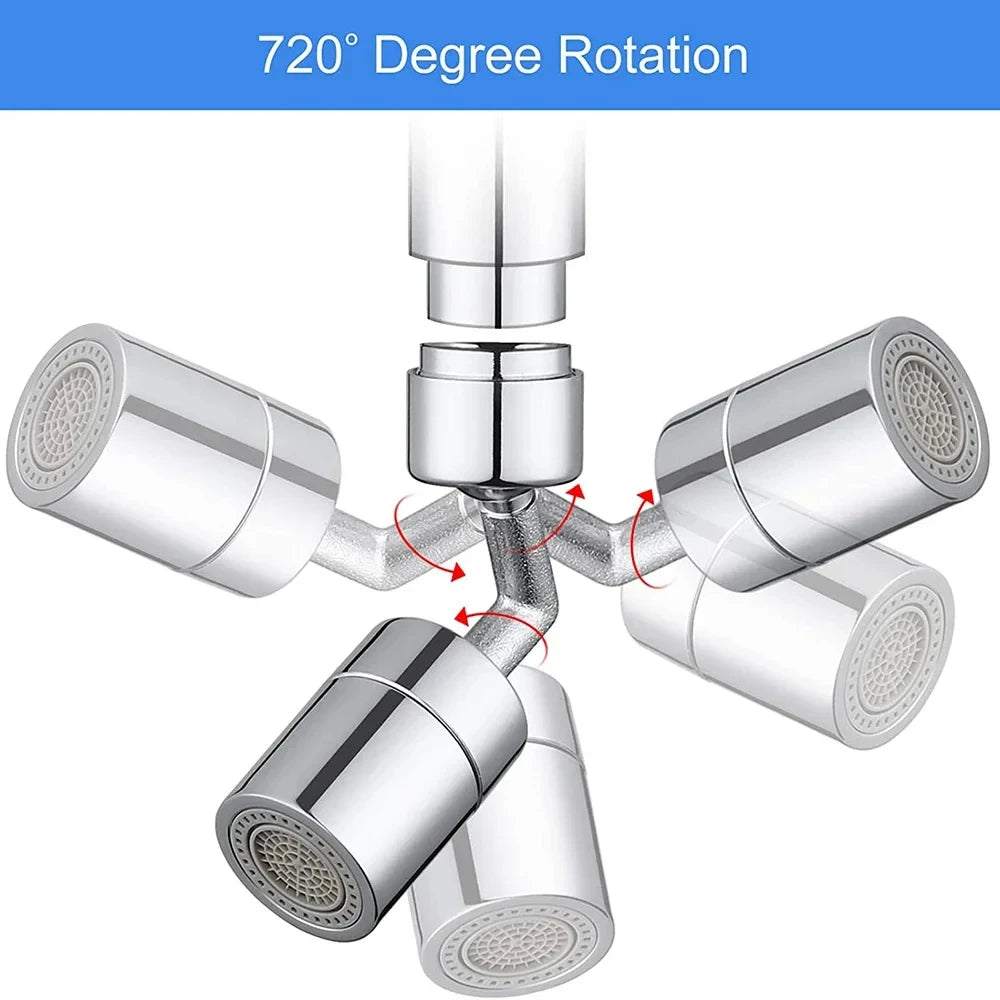 720 Degree Universal Faucet Washbasin Faucet Extension Adapter Aerator Splash Proof Rotating Water Saving ABS Plastic Faucet - Daisan Mart