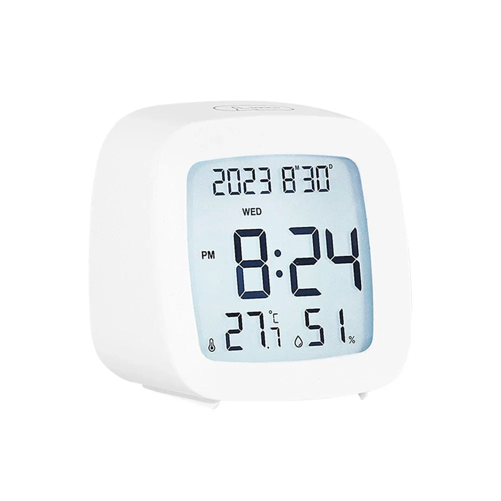 Multi-function LED alarm clock: temperature, humidity, LCD