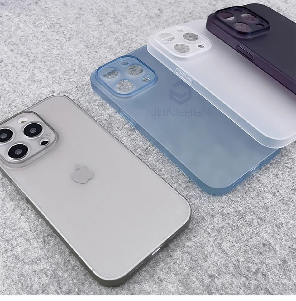 Ultra Thin 0.3mm Matte Transparent iPhone 17-16 Case