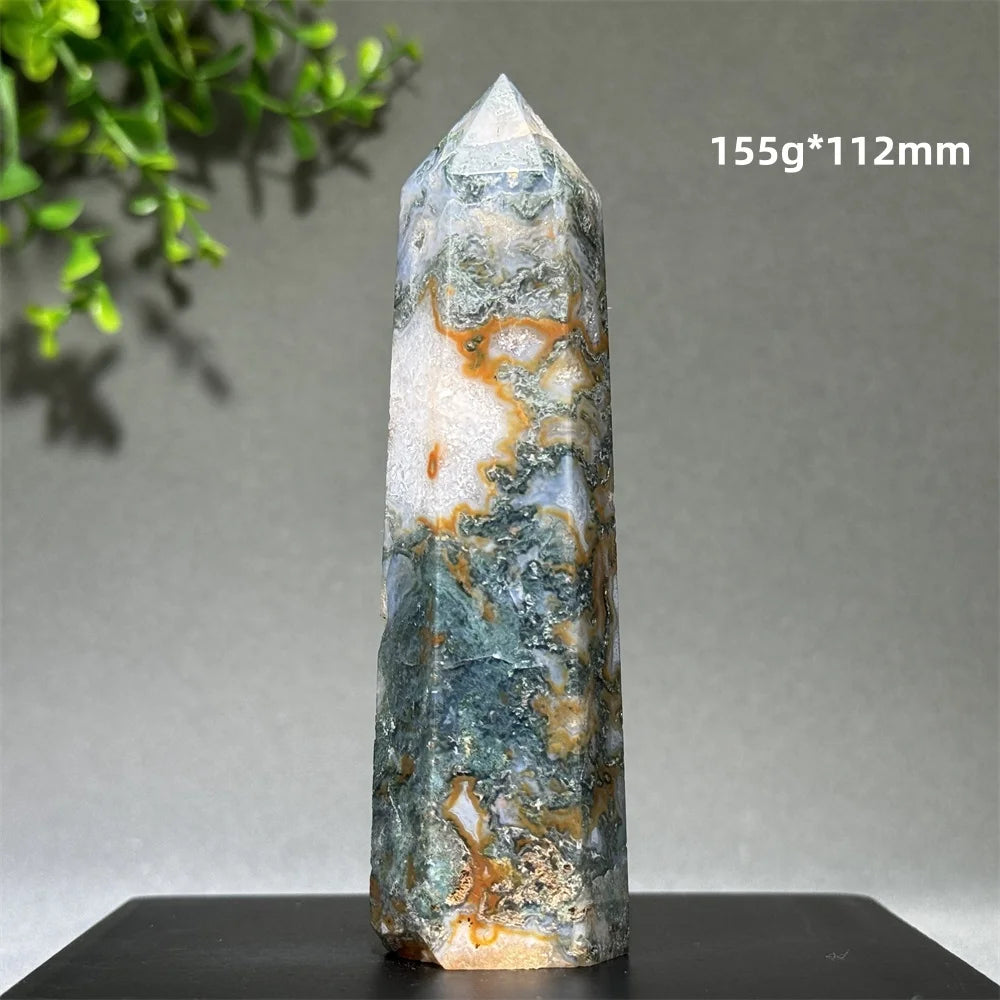 Đũa Thạch Anh Rêu Tự Nhiên - Thiền Định & Trang Trí Nhà