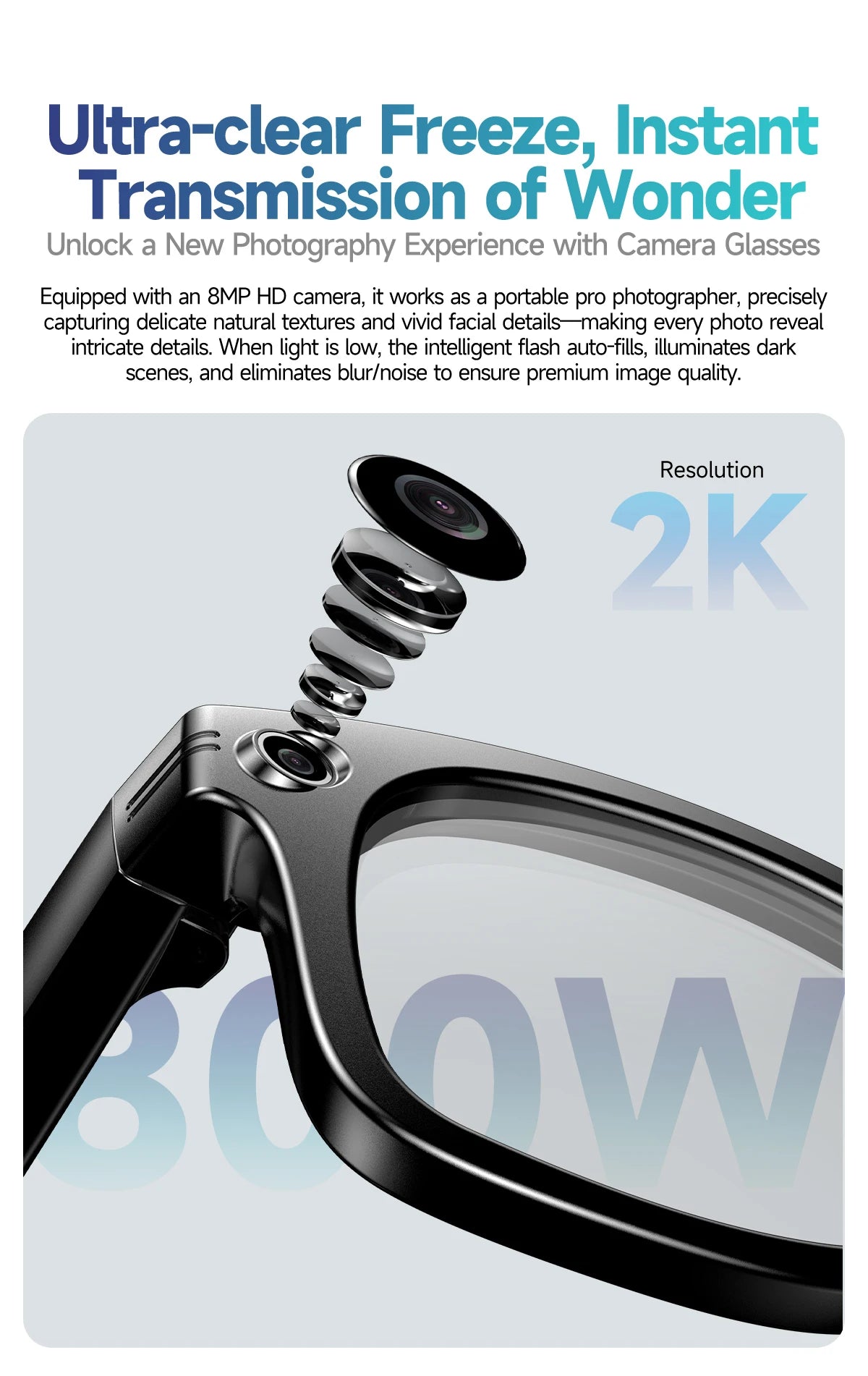 Kính Thông Minh LIGE: Ghi Hình, Dịch AI, Nghe Nhạc