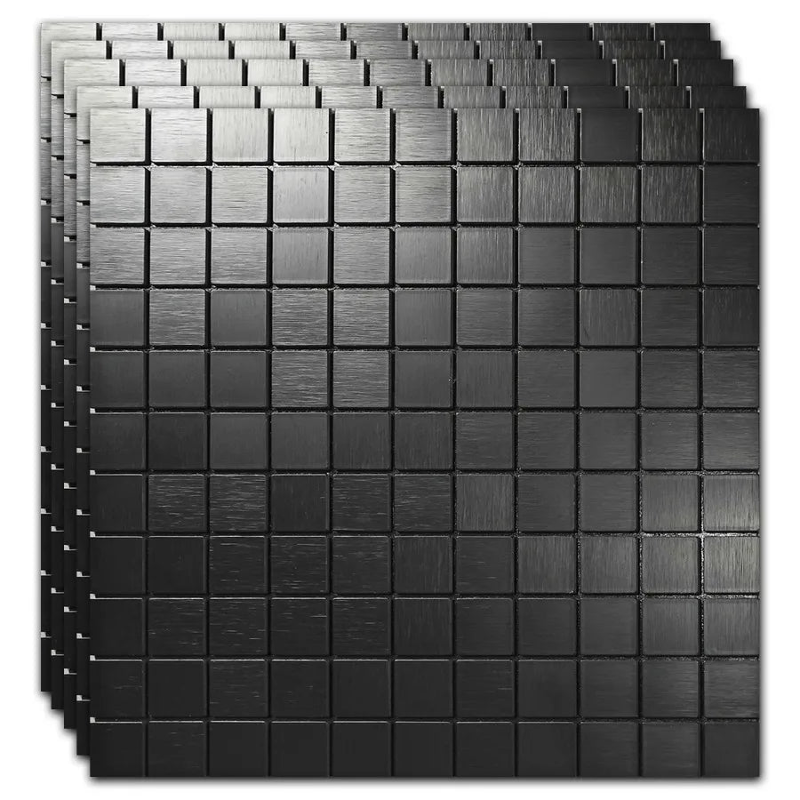 3d Metal Mosaic Wall Panel Kitchen Backsplash Tiles Peel and Stick SoundProof Wallpaper Background Wall Stickers for Bathroom