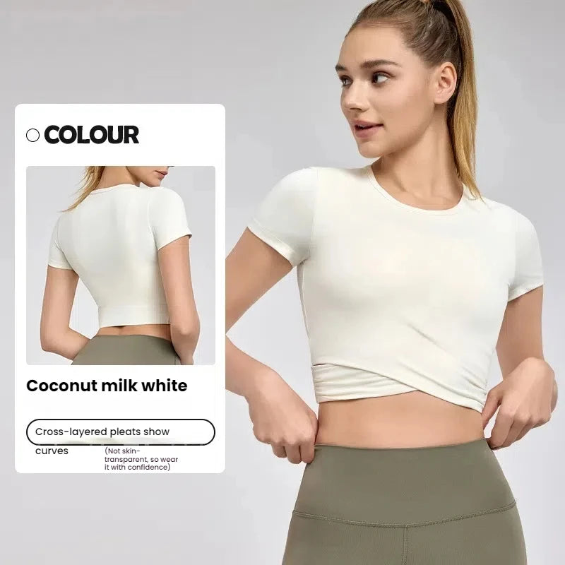 Áo Tập Yoga Nữ Mùa Hè Co Giãn Nhanh Khô Thoáng Mát - Daisan Mart