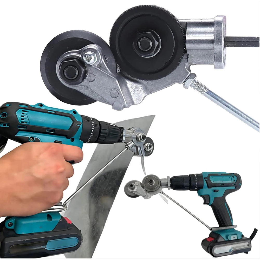Electric Metal Nibbler Drill Attachment with Adapter DIY Metal Cutter Sheet Drill Attachment for Metal Cutting Copper Cutter
