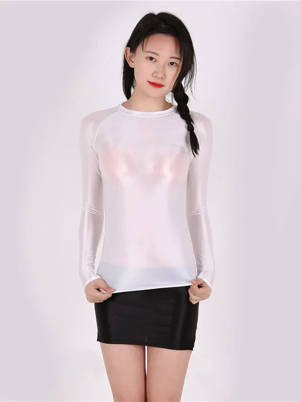 Áo body dài tay mỏng ôm, xuyên thấu sexy thời trang - Daisan Mart