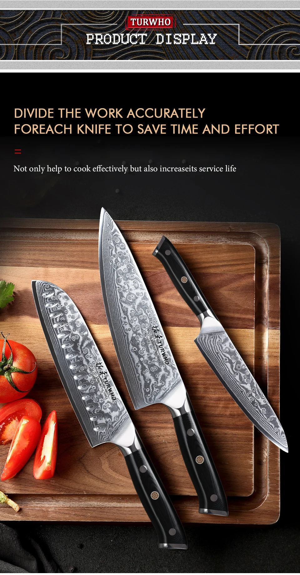 Bộ Dao Bếp Nhật 67 Lớp Damascus VG10 Siêu Bền