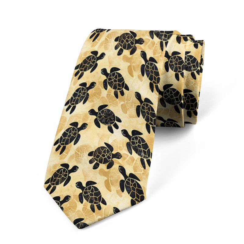 趣味卡通烏龜領帶，時尚配件