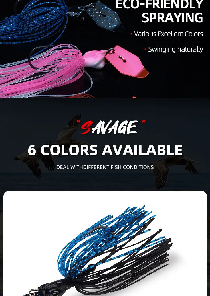 Mồi Jig Đầu Lắc 1/2oz Câu Cá Magic Works Silicon