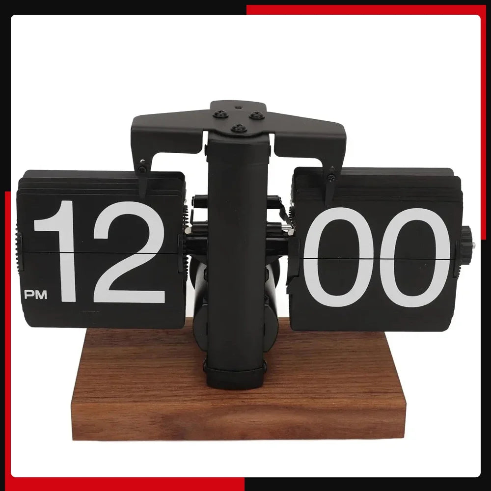 Đồng Hồ Bàn Flip Cơ Tự Động Kiểu Retro Trang Trí