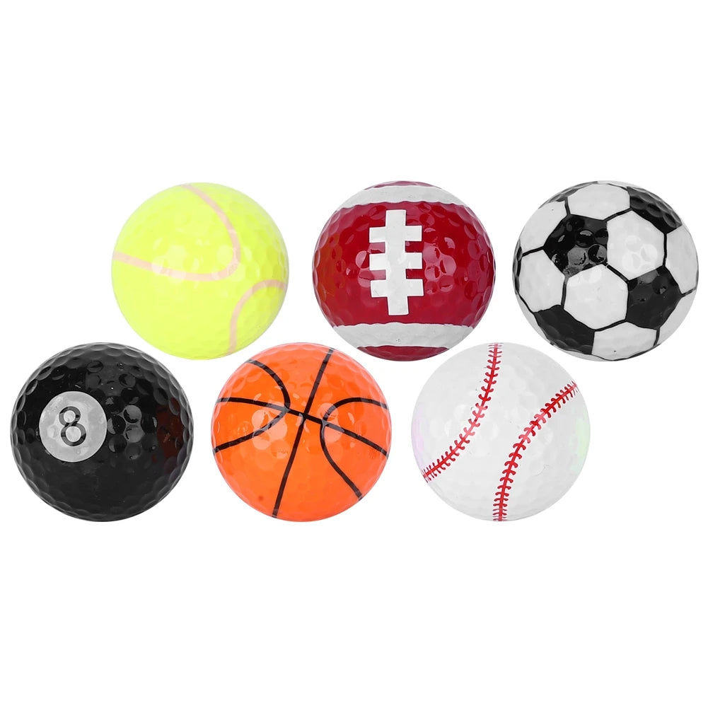 Set of 6 Portable Golf Balls for Convenient Practice &amp; Competition