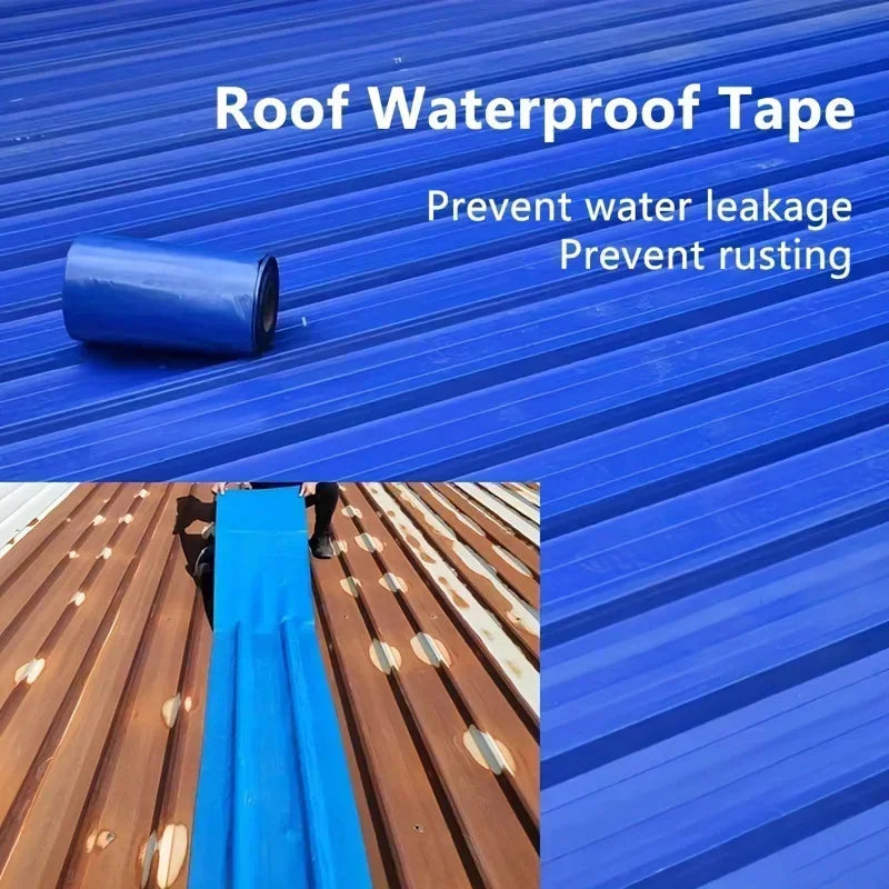 PVC Anti-aging Material Waterproof Tape for Metal & Wave Tile Roof Wall Cracks UV & Heat Resistant Durable Roof Repair Tape