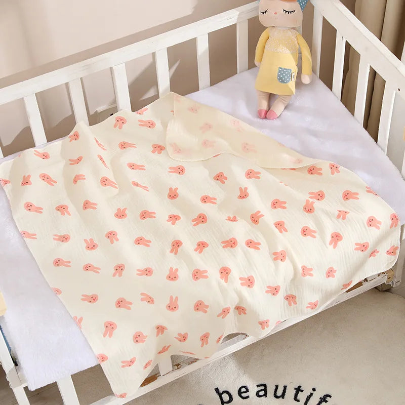 Multi-Purpose Cotton Muslin Newborn Baby Swaddle Blanket For Mother And Baby