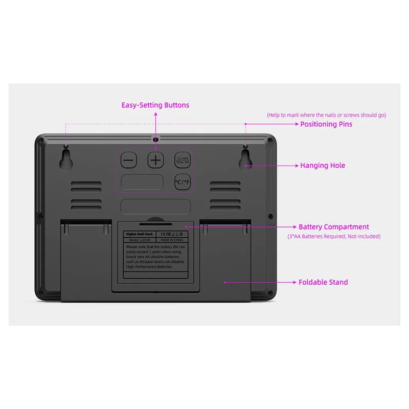 Đồng Hồ KYCOR - Treo Tường Số Hóa Chạy Pin