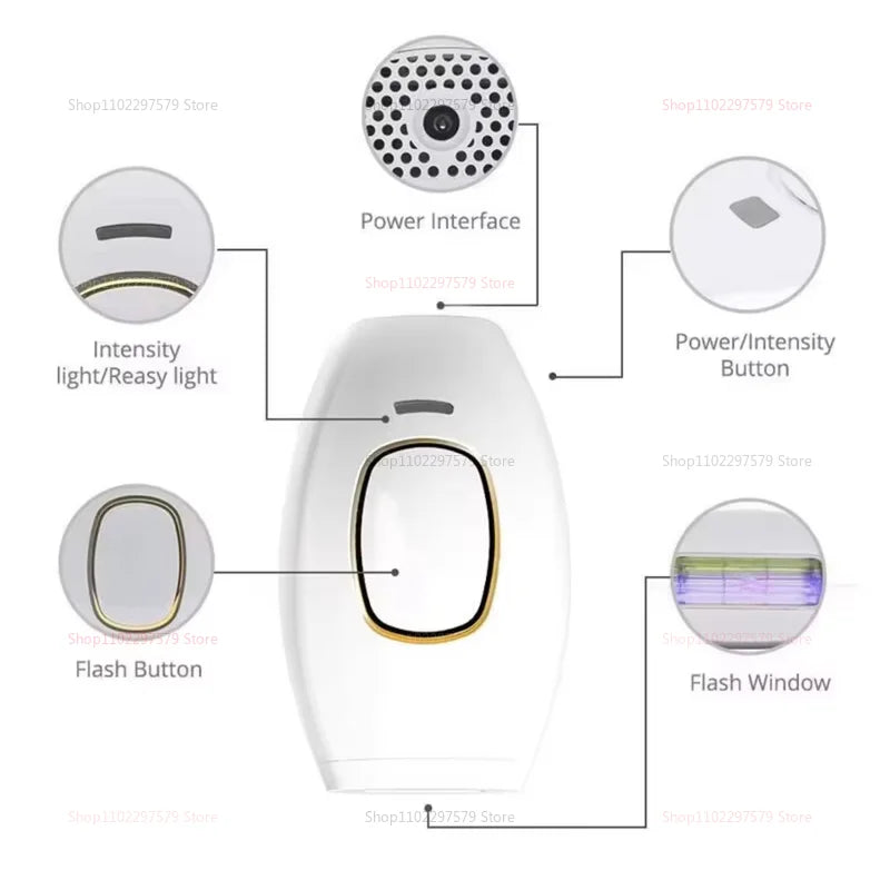 Pulse IPL Women's Epilator Body Pussy Bikini Laser Pulse Hair Removal Shaver Home Equipment R Epilator 500,000 Flashes