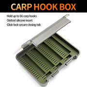 Carp Fishing Hook Storage Box for PTFE Coated Hooks Carp Fishing Accessories Tackle Box Equipment