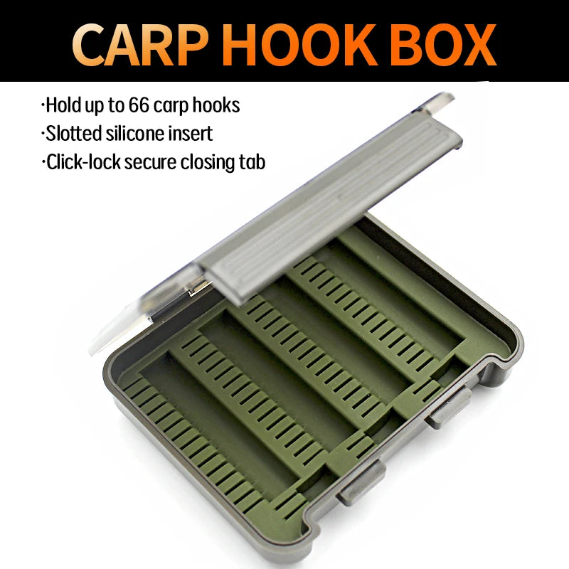 Carp Fishing Hook Storage Box for PTFE Coated Hooks Carp Fishing Accessories Tackle Box Equipment