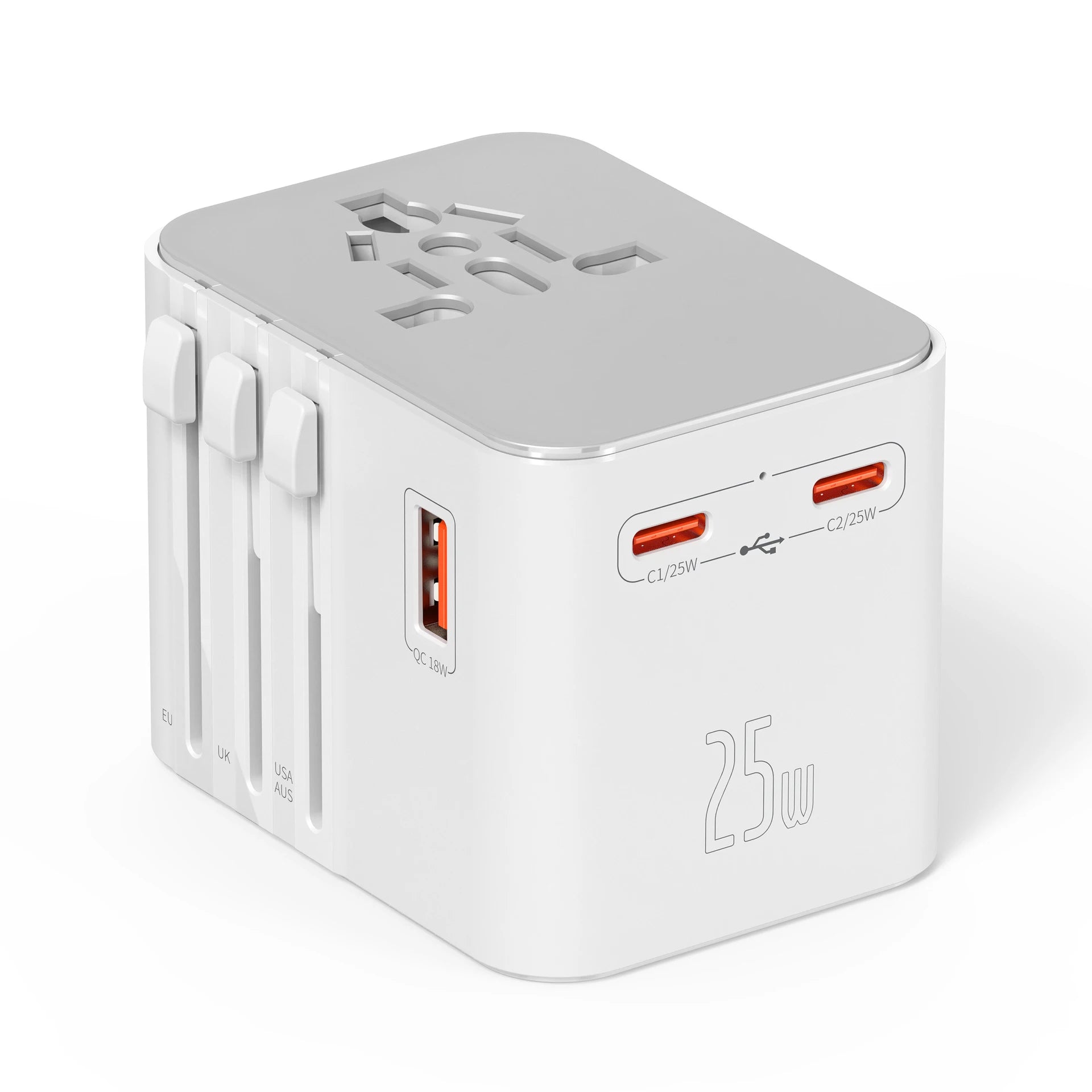 JINGMIN Bộ Chuyển Đổi Du Lịch Đa Năng 4 Cổng AC 2 USB-C - Daisan Mart