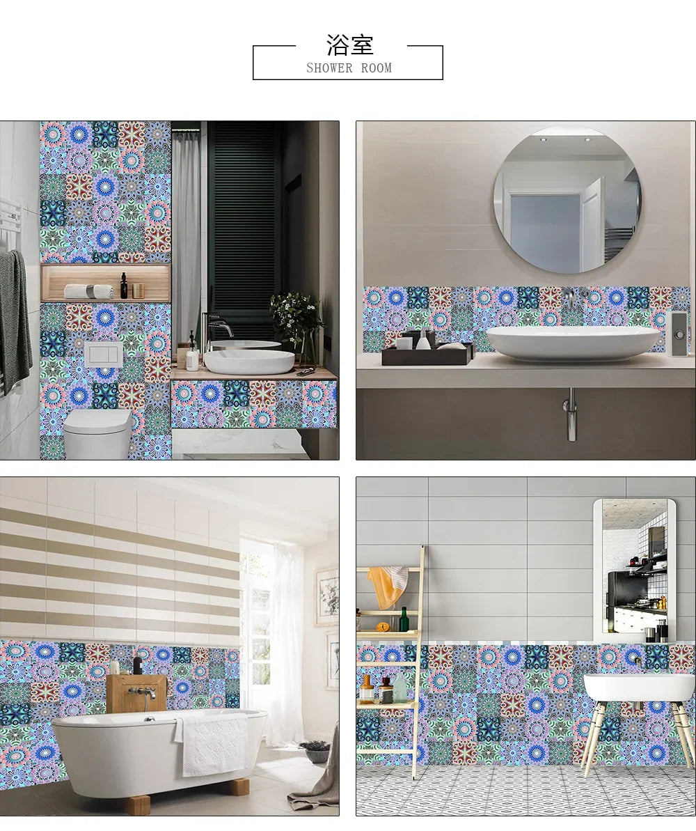 Bộ 10 Miếng Dán Tường Đá Marble Đen Trắng Xám Sang Trọng - Daisan Mart
