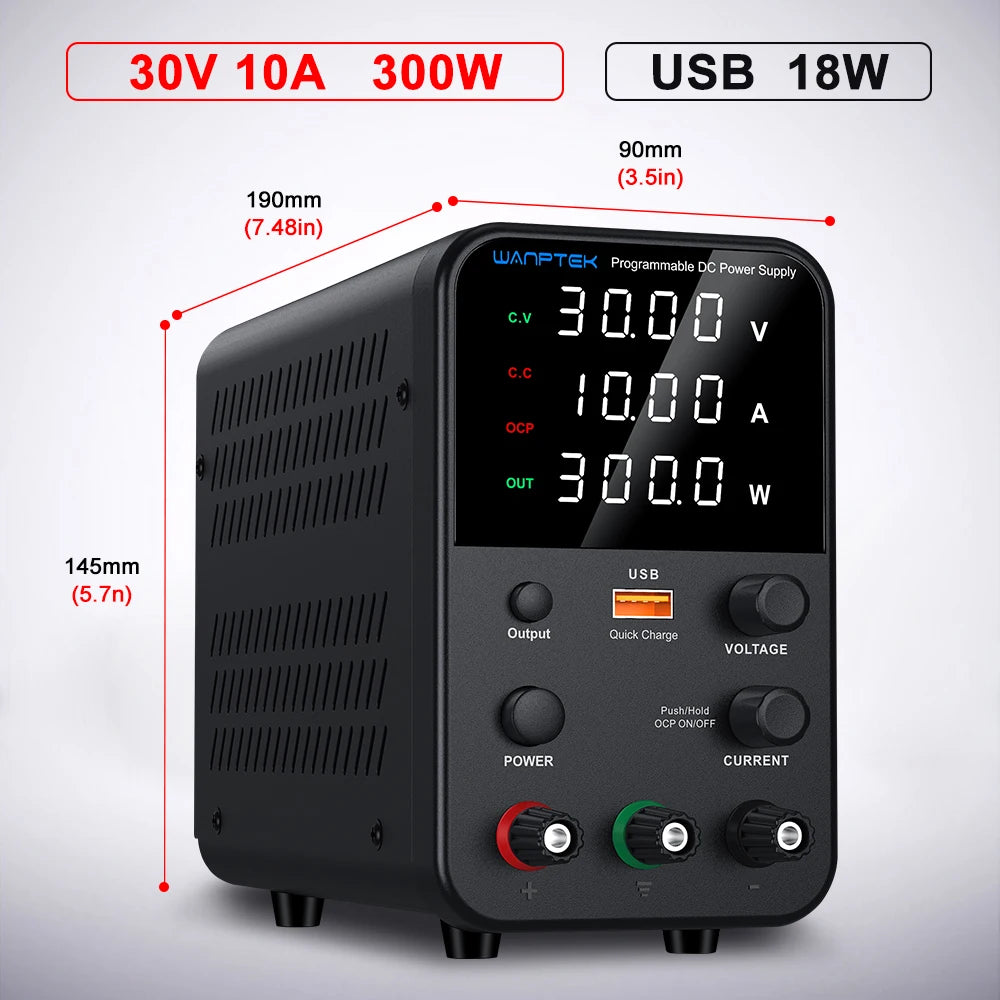 Wanptek USB adjustable power supply for lab