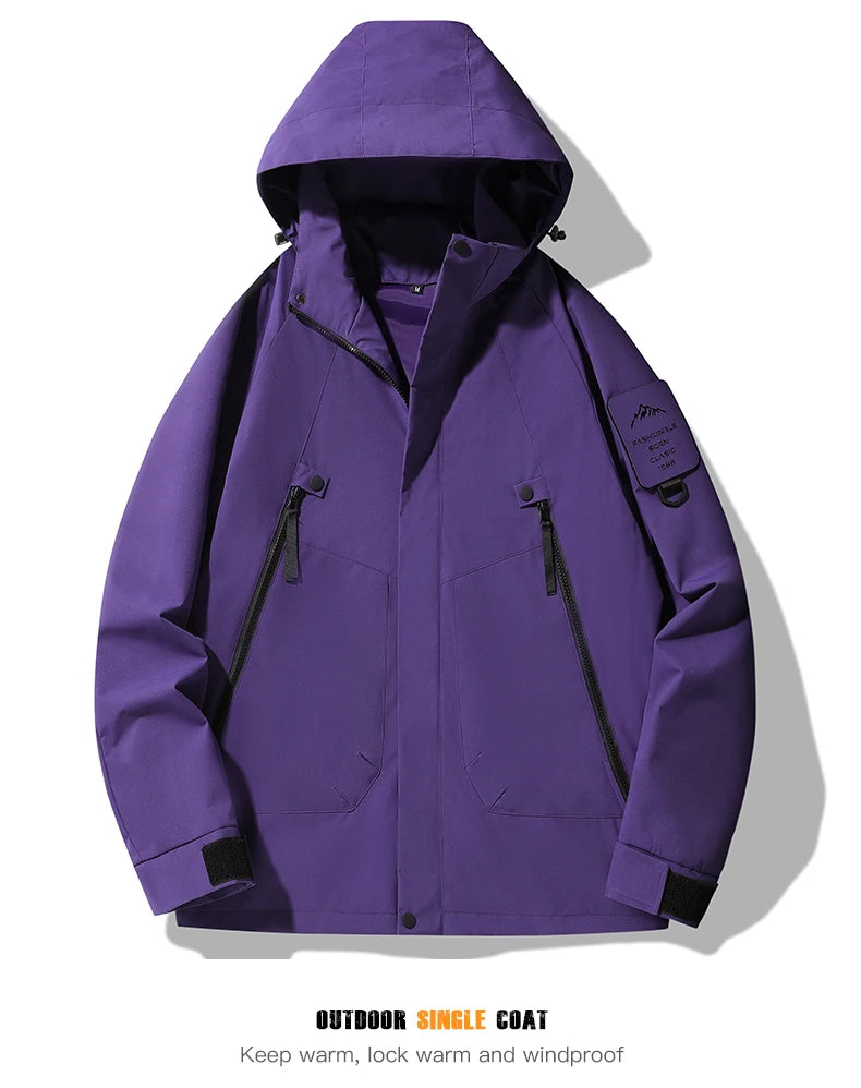 JNLN Men's and Women's Windproof Waterproof Outdoor Jacket