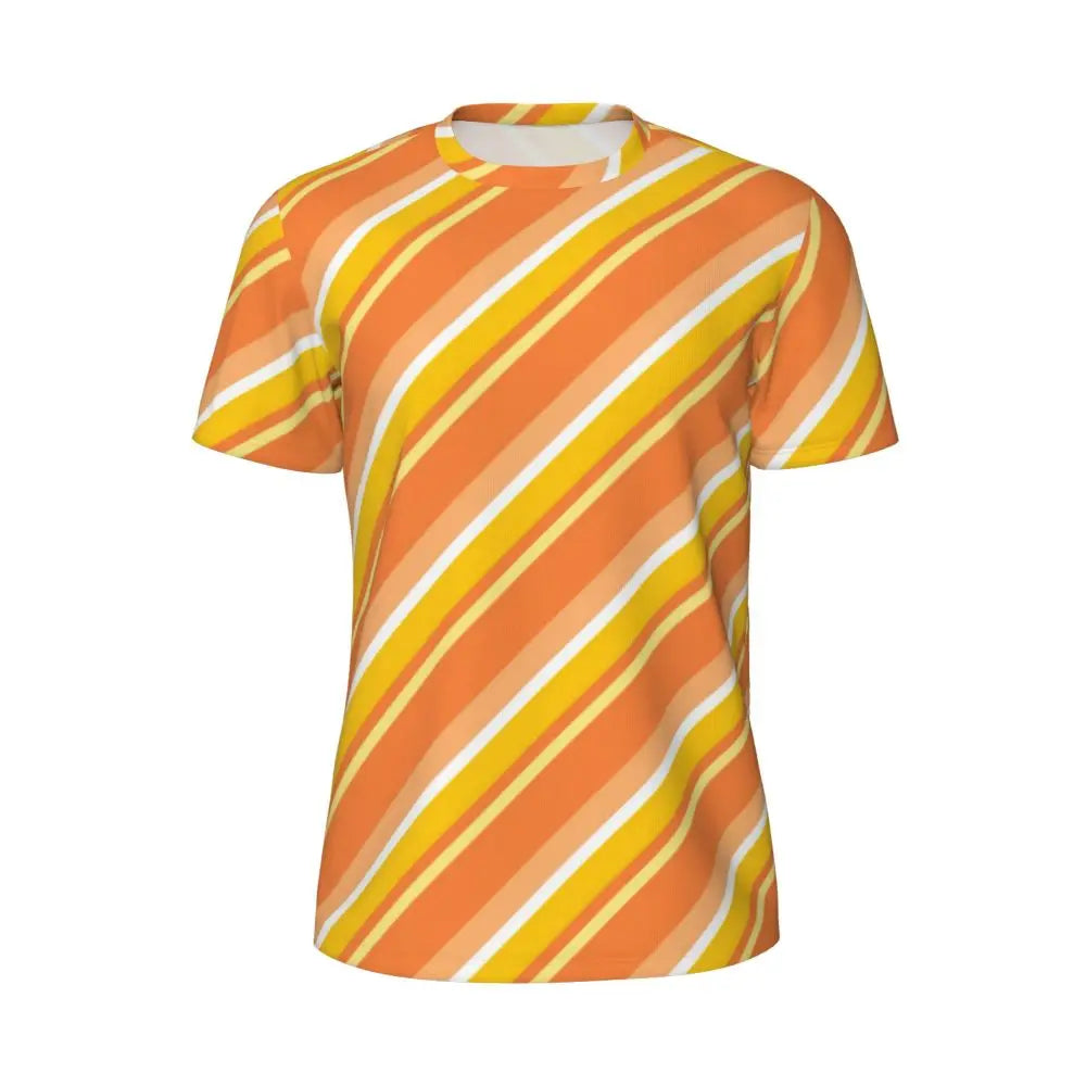 Stylish Mondrian Striped Men's Gym T-Shirt