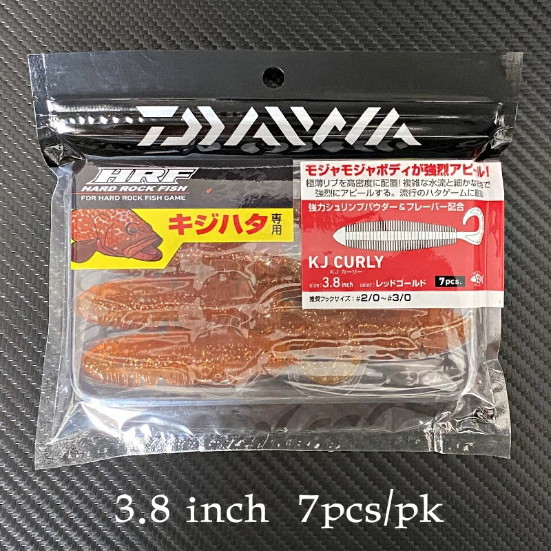 Mồi Giả Mềm KJ Curly 3.8 - Lure Câu Cá Biển 10cm