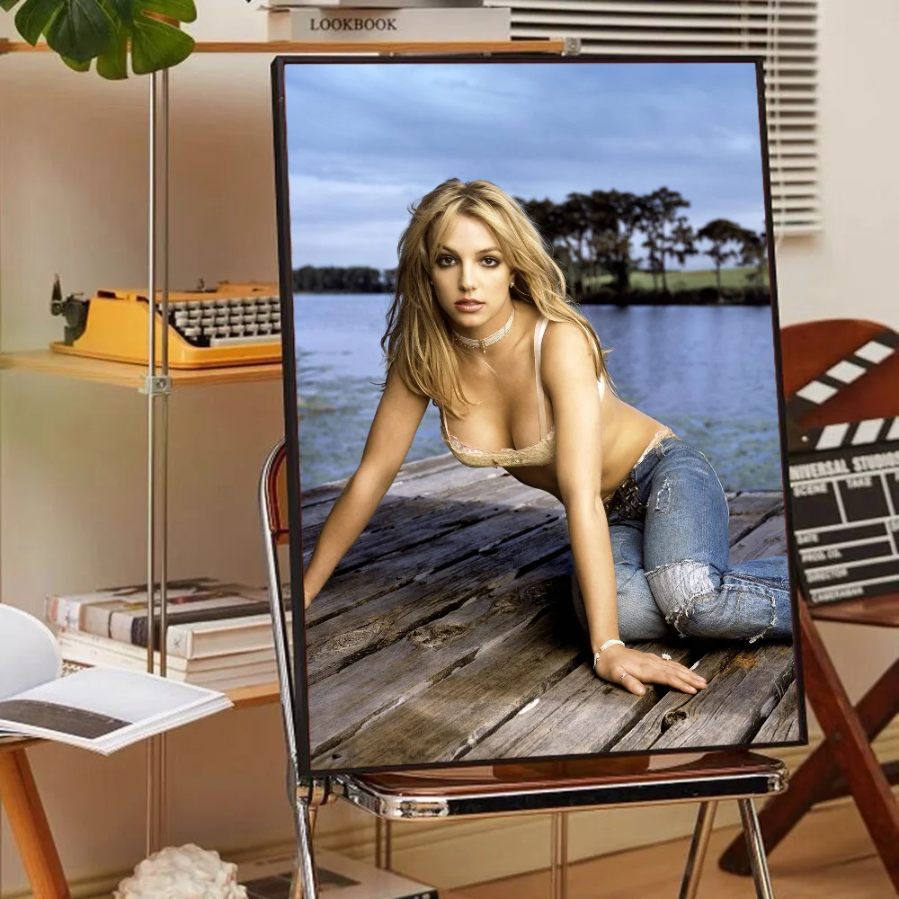 Singer Britney Spears DIY Sticky Poster Waterproof Paper Sticker Coffee House Bar Stickers Wall Painting
