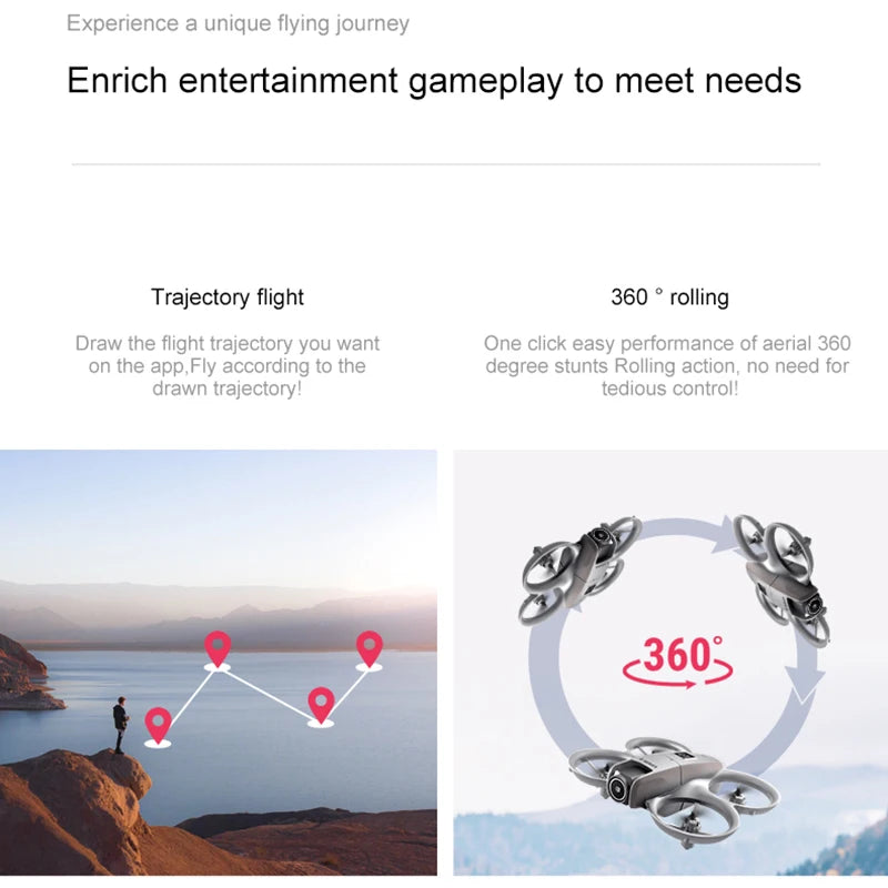 FlyCam Xiaomi D16 8K - Mini Drone Avoiding Obstacles