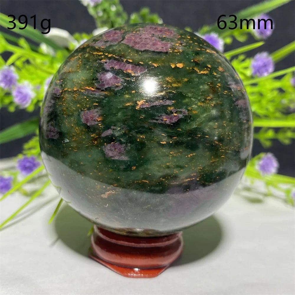 Natural Emerald &amp; Ruby Energy Ball