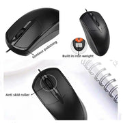 USB Wired Computer Mouse Optical Mouse Gamer PC Laptop Notebook Computer Mouse Mice With 3 Buttons for Office Home Use