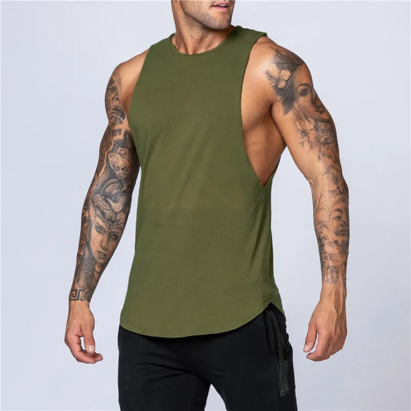 Áo Tank Nam Thoáng Khí Tập Gym Mùa Hè Cotton Bodybuilding