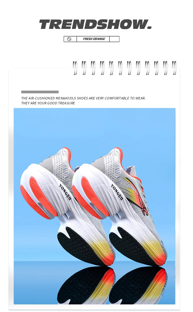 Giày Chạy Bộ Đệm Khí Carbon Nhẹ Êm Chân Chống Trượt