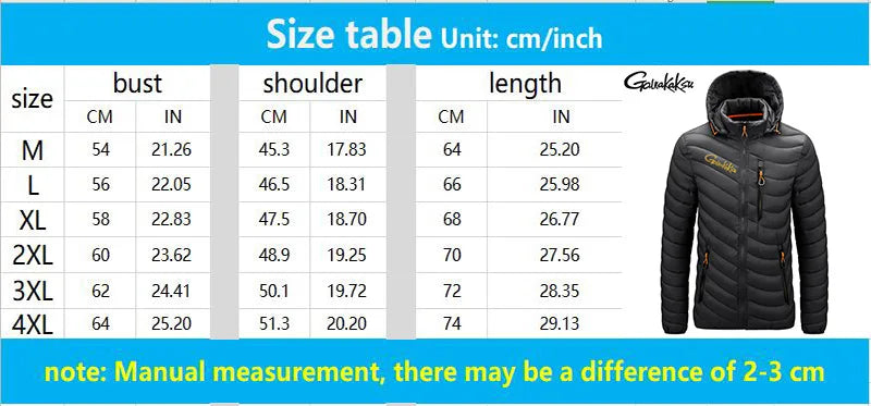 2023 Men's Fishing Jacket Waterproof Winter Warm