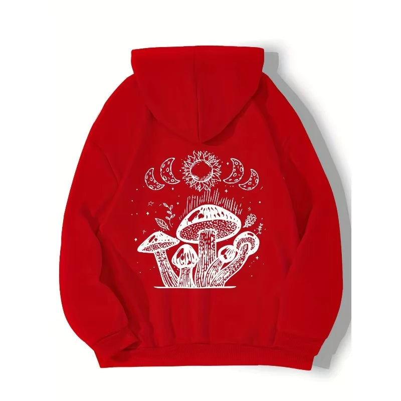 Unisex Hoodie with Fashionable Printed Patterns, Loose Form WY0396