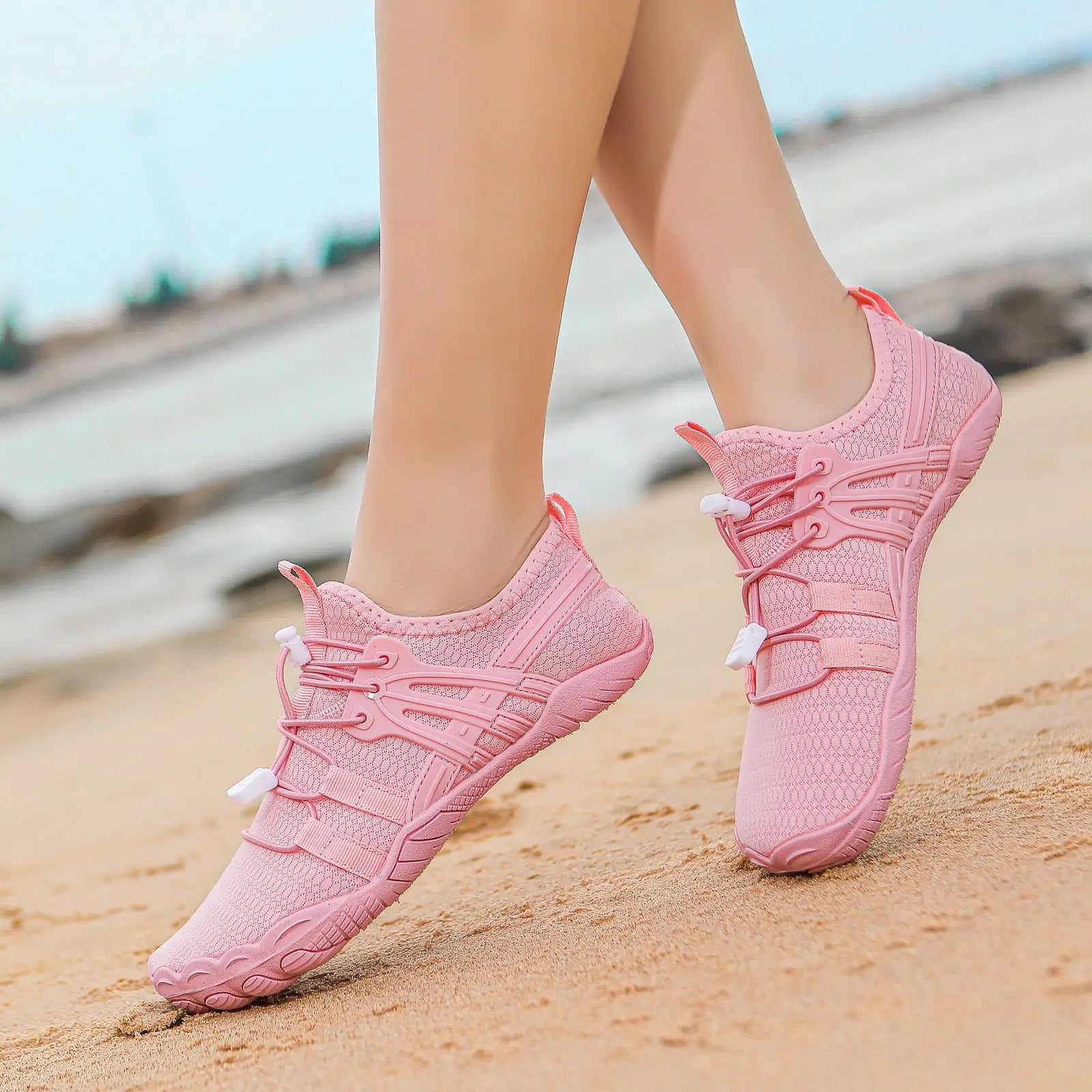 Giày Bơi Lội Trẻ Em Nữ 5 Ngón Lưới Thoáng Sắc Màu