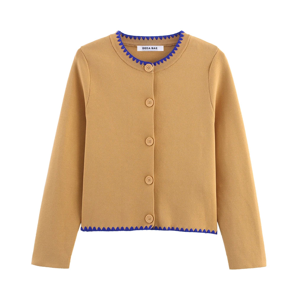 Áo Khoác Nữ Thêu Thời Trang Thu Đông 2025 Chic