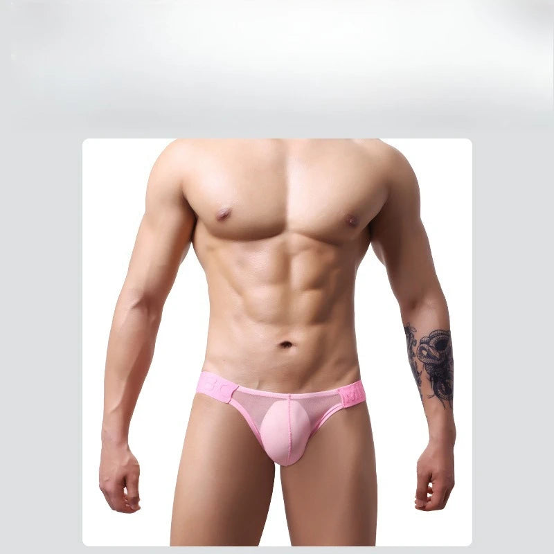 Sexy Low Rise Mesh Men's Underwear Stretchy U-Shaped